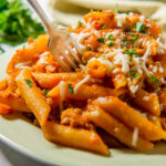 Penne com ragu