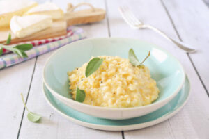 Risoto de queijo brie