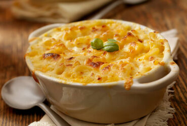 Macarrão com caranguejo ao forno