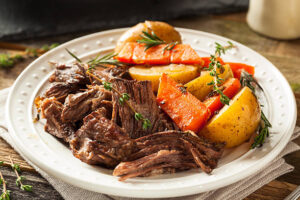 Carne assada na panela de pressão