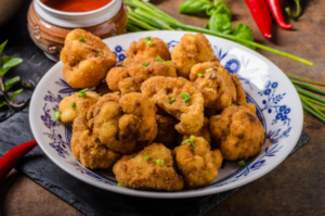 Tempura de couve-flor. Crocante e saboroso