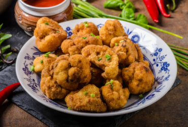 Tempura de couve-flor. Crocante e saboroso