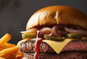 Lanche de Filé Mignon com Molho Barbecue Caseiro