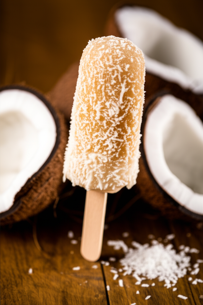 Geladinho Gourmet de Coco Queimado Cremoso