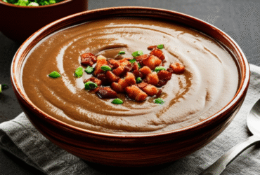 Caldo de Feijão com Bacon Cremoso e Saboroso