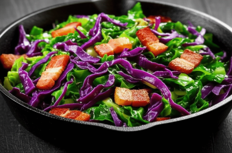 Couve com Repolho e Bacon: Receita de Restaurante