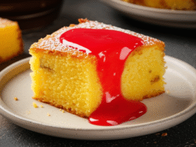 Bolo de Fubá com Goiabada Cremoso