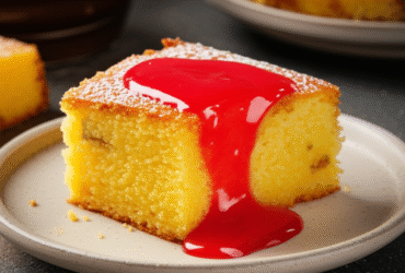Bolo de Fubá com Goiabada Cremoso