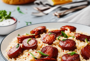 Arroz com Calabresa Cremoso e Saboroso