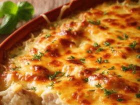 Arroz de Forno com Frango Cremoso