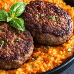 Arroz de Tomate Cremoso com Hambúrgueres na Airfryer