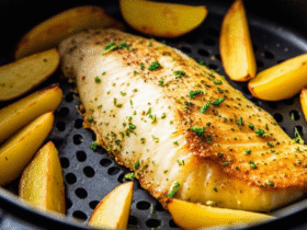 Bacalhau Assado com Batatas com Pele na Airfryer