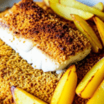Bacalhau com Crumble de Broa e Batatas na Airfryer