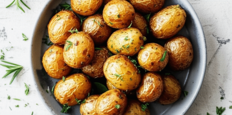 Batata Bolinha ao Murro com Ervas na Airfryer
