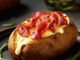 Batata Recheada com Bacon Cremosa e Deliciosa