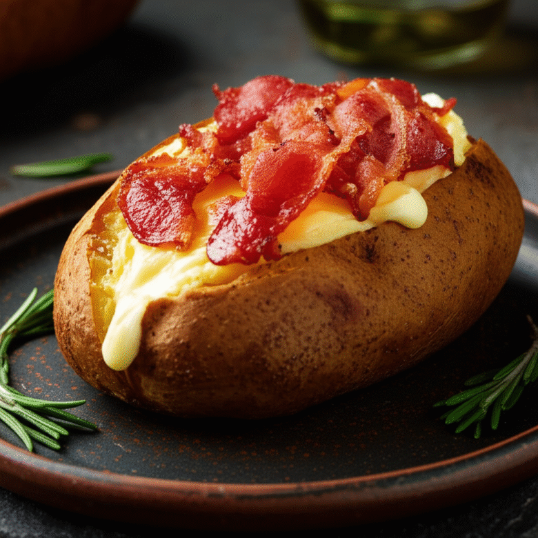 Batata Recheada com Bacon Cremosa e Deliciosa