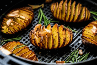 Batatas Hasselback com Alho e Alecrim na Airfryer: Delícia Crocante e Aromática