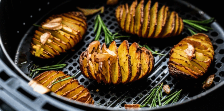 Batatas Hasselback com Alho e Alecrim na Airfryer: Delícia Crocante e Aromática