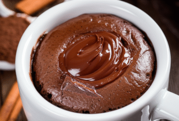 Bolo de Caneca de Chocolate Cremoso