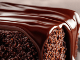 Delicioso Bolo de Cenoura com Calda de Chocolate Cremosa