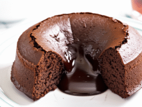 Bolo de Chocolate de Coração Mole na Airfryer