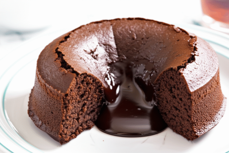 Bolo de Chocolate de Coração Mole na Airfryer