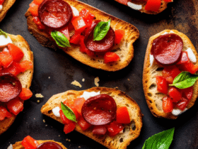 Bruschetta de Bacon e Chourição na Airfryer: Receita Rápida e Saborosa