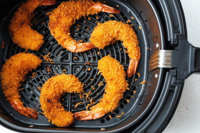 Camarões Empanados no Coco Crocante na Airfryer