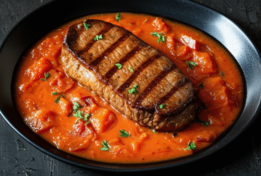 Carne Assada com Molho de Tomate Caseiro