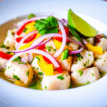 Ceviche de Peixe Branco Refrescante