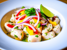 Ceviche de Peixe Branco Refrescante