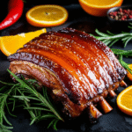 Costelinha de Porco ao Molho de Laranja Suculenta