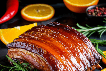 Costelinha de Porco ao Molho de Laranja Suculenta