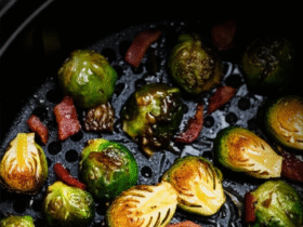 Couve de Bruxelas com Bacon e Mel Crocante na Airfryer