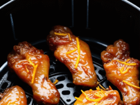 Coxinhas da Asa ao Molho de Laranja e Gengibre na Airfryer