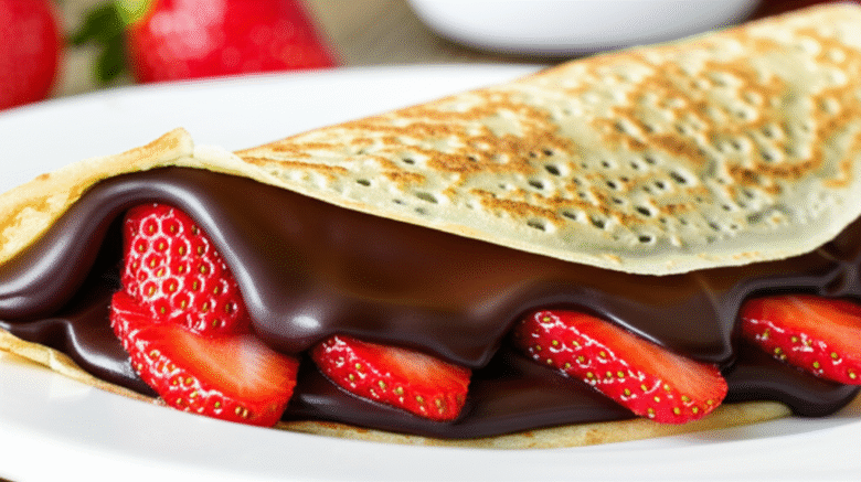 Crepe de Chocolate com Morango: Uma Delícia Irresistível