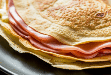 Crepe de Presunto e Queijo Simples e Delicioso