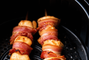 Espetada de Frango e Bacon Crocante na Airfryer
