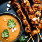 Espetinhos de Frango Satay com Molho de Amendoim na Airfryer: Uma Delícia Asiática!
