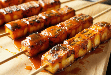 Espetinhos de Queijo Coalho com Melado de Cana na Airfryer: Receita Rápida e Saborosa