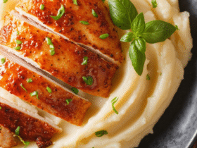 Frango com Creme de Batatas Cremoso e Saboroso