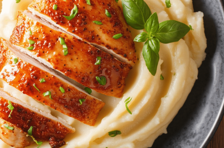 Frango com Creme de Batatas Cremoso e Saboroso