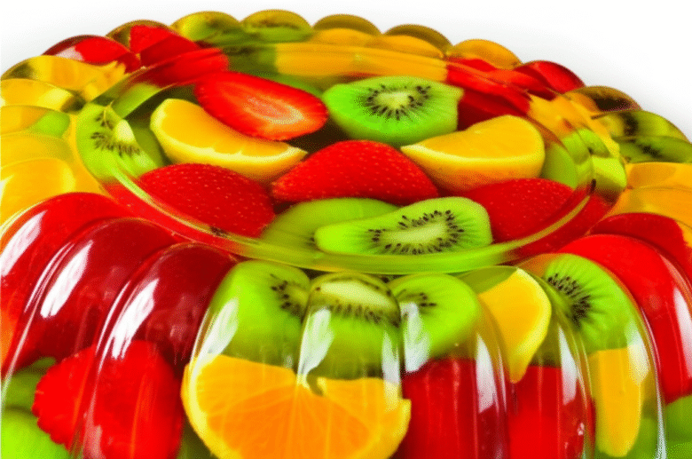 Gelatina com Frutas Refrescante e Colorida