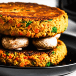 Hambúrguer de Lentilha e Cogumelos na Airfryer: Receita Vegana e Deliciosa