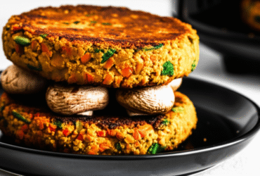 Hambúrguer de Lentilha e Cogumelos na Airfryer: Receita Vegana e Deliciosa