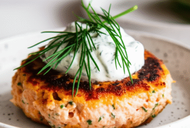 Hambúrguer de Salmão com Dill na Airfryer: Receita Saudável e Saborosa