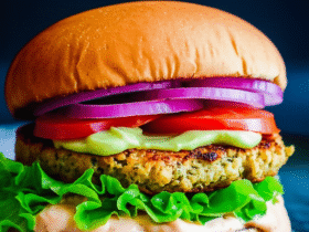 Hambúrguer Vegetariano de Grão-de-Bico Caseiro