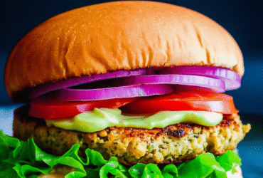 Hambúrguer Vegetariano de Grão-de-Bico Caseiro