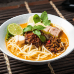 Laksa Malaio: Sopa de Noodles Picante e Cremosa