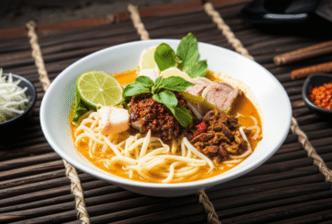 Laksa Malaio: Sopa de Noodles Picante e Cremosa
